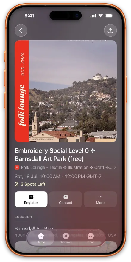 The same Luma capture in an iPhone 17 Pro Max in Cosmic Orange, rendered by Screenpane